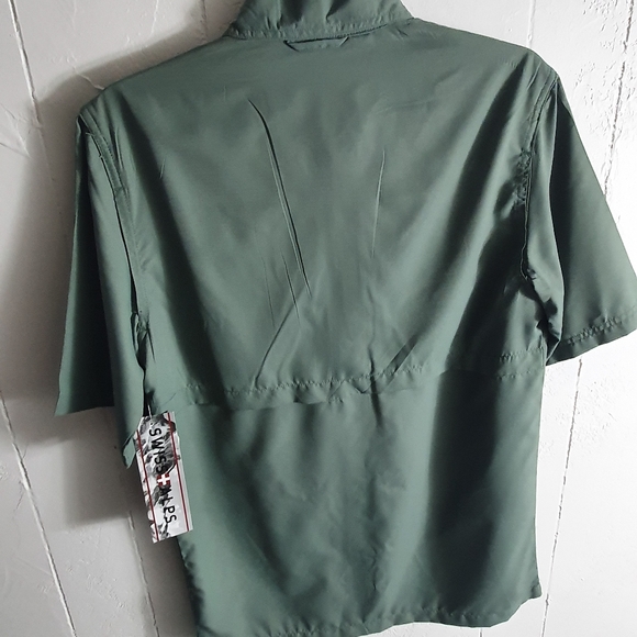 Brand New Mens Fishing Shirt Green - Picture 6 of 6